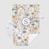 Gepersonaliseerde Wildflower Floral Golfhanddoek (Insitu)