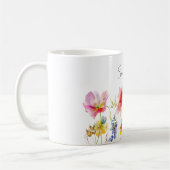 Gepersonaliseerde Wildflower Floral Koffiemok (Links)