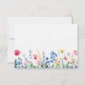 Gepersonaliseerde Wildflower Floral Notitiekaartje (Achterkant)
