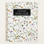 Gepersonaliseerde Wildflower Garden bloemenpatroon Planner (Voorkant)