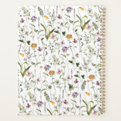 Gepersonaliseerde Wildflower Garden bloemenpatroon Planner (Achterkant)