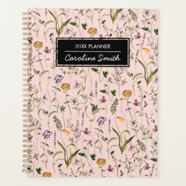 Gepersonaliseerde Wildflower Garden bloemenpatroon Planner