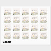 Gepersonaliseerde Wildflower Garden Floral Bookpla Vierkante Sticker (Vel)
