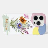Gepersonaliseerde Wildflower iPhone 15 Pro telefoo Case-Mate iPhone Case (Achterkant (horizontaal))