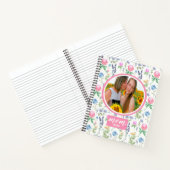 Gepersonaliseerde Wildflower Mam Foto Moederdag Notitieboek (Binnen)