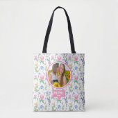 Gepersonaliseerde Wildflower Mam Foto Moederdag Tote Bag (Voorkant)