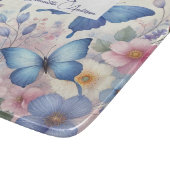 Gepersonaliseerde Wildflower met Monogram & Naam Snijplank (Hoek)
