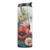 Gepersonaliseerde Wildflower met Monogram Thermosbeker (Gedraaid links)