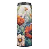 Gepersonaliseerde Wildflower met Naam & Monogram Thermosbeker (Achterkant)