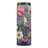 Gepersonaliseerde Wildflower met Naam & Monogram Thermosbeker (Achterkant)