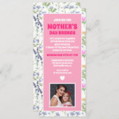 Gepersonaliseerde Wildflower Moederdag Brunch Foto Kaart (Voorkant / Achterkant)