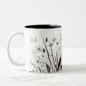 Gepersonaliseerde Wildflower Mok met de Schrift (Links)