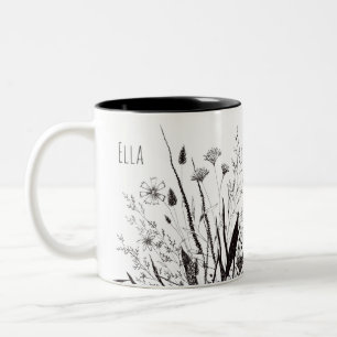 Gepersonaliseerde Wildflower Mok met de Schrift