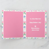 Gepersonaliseerde Wildflower Mom Moederdag Foto Kaart (Binnen)