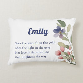 Gepersonaliseerde Wildflower Naam Kussen - Cadeau 