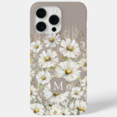 Gepersonaliseerde Wildflower Patroon op Beige Case-Mate iPhone Case (Achterkant)