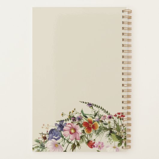Gepersonaliseerde  Wildflower Planner (Achterkant)