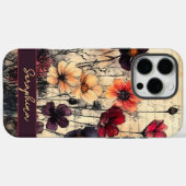 Gepersonaliseerde Wildflower Poppies Donkerrood & Case-Mate iPhone Case (Achterkant (horizontaal))