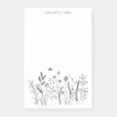 Gepersonaliseerde Wildflower Post-it® notes 4x6 (Voorkant)