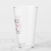 Gepersonaliseerde Wildflower Ruby Roos Vrijgezelle Glas (Links)