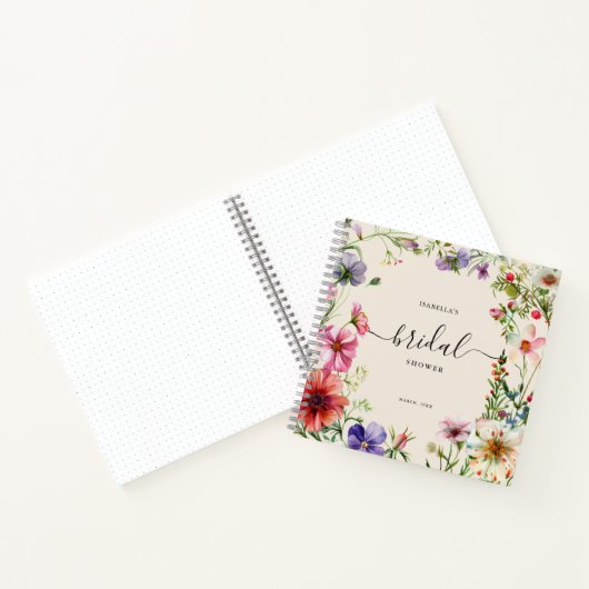 Gepersonaliseerde Wildflower Vrijgezellenfeest Gas Notitieboek (Binnen)