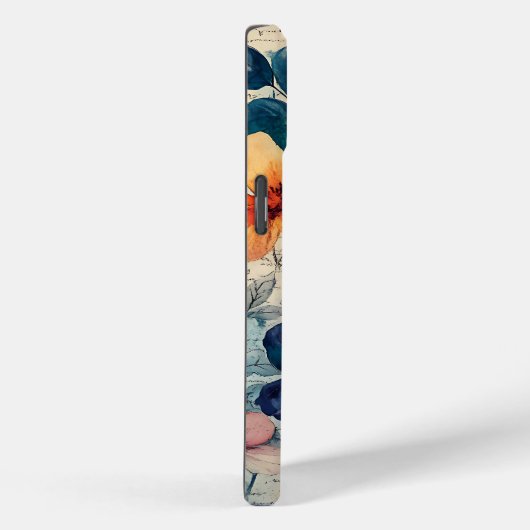 Gepersonaliseerde Wildflowers Paarse & Sinaasappe Case-Mate iPhone Case (Achterkant / Rechts)