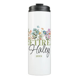 Gepersonaliseerde Wildflowers Pensioen, Bloemen Pe Thermosbeker