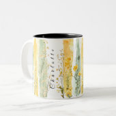 Gepersonaliseerde WildflowerSmug 4 Tweekleurige Koffiemok (Voorkant links)