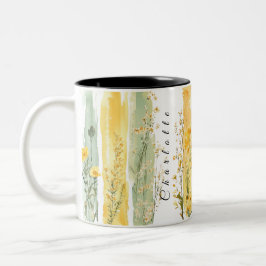 Gepersonaliseerde WildflowerSmug 4 Tweekleurige Koffiemok