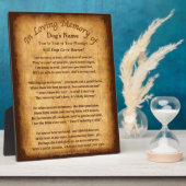 Gepersonaliseerde Will Dogs Ga naar Heaven Poem Pl Fotoplaat (Zijkant)