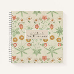 Gepersonaliseerde William Morris Floral Notitieboek