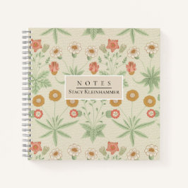 Gepersonaliseerde William Morris  Floral Notitieboek