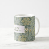Gepersonaliseerde William Morris Jasmine Dotted Jo Koffiemok (Voorkant rechts)