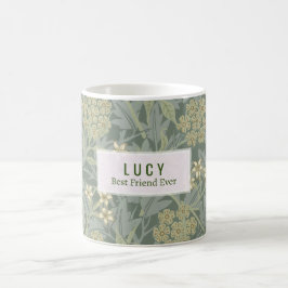 Gepersonaliseerde William Morris Jasmine Dotted Jo Koffiemok