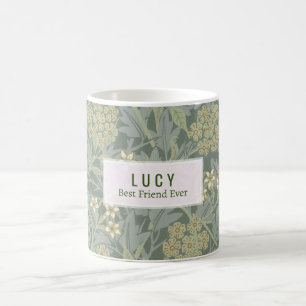 Gepersonaliseerde William Morris Jasmine Dotted Jo Koffiemok