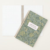 Gepersonaliseerde William Morris Jasmine Dotted Jo Notitieboek (Binnen)