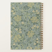 Gepersonaliseerde William Morris Jasmine Dotted Jo Notitieboek (Achterkant)