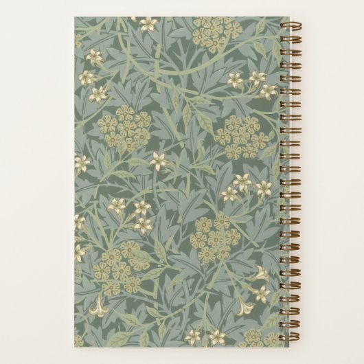 Gepersonaliseerde William Morris Jasmine Dotted Jo Notitieboek (Achterkant)