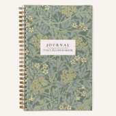 Gepersonaliseerde William Morris Jasmine Dotted Jo Notitieboek (Voorkant)