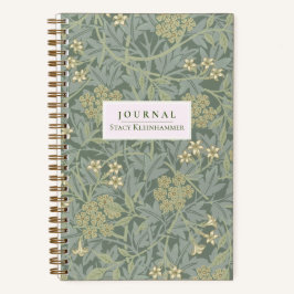 Gepersonaliseerde William Morris Jasmine Dotted Jo Notitieboek