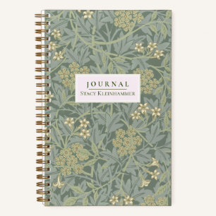 Gepersonaliseerde William Morris Jasmine Dotted Jo Notitieboek