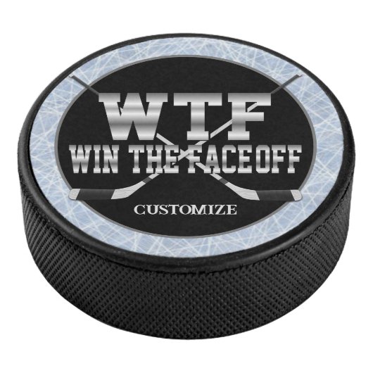 Gepersonaliseerde Win de Face-Off Hockey Puck (3/4)