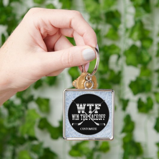 Gepersonaliseerde Win de Face-Off Sleutelhanger (Hand)