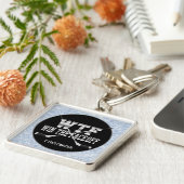 Gepersonaliseerde Win de Face-Off Sleutelhanger (Zijkant)