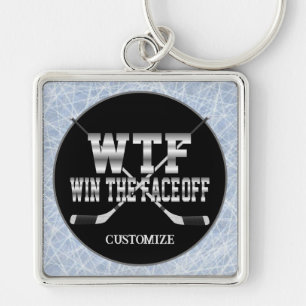 Gepersonaliseerde Win de Face-Off Sleutelhanger