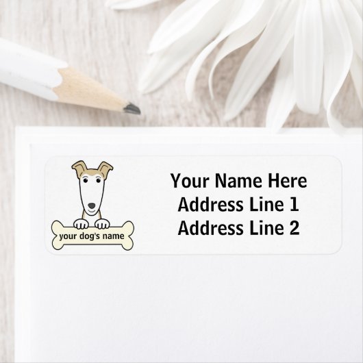 Gepersonaliseerde windhond etiket (Insitu)