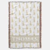 Gepersonaliseerde windhond (Fawn) Deken (Voorkant Verticaal)