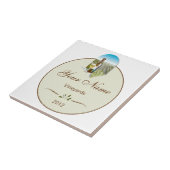 Gepersonaliseerde Wine Tegel Trivet Tegeltje (Zijkant)