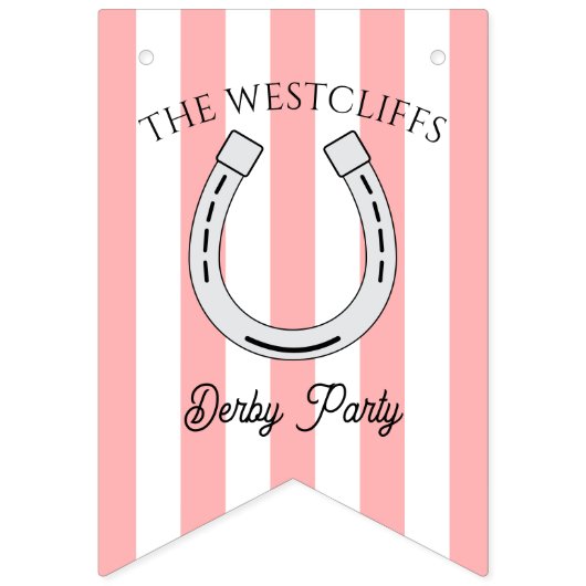 Gepersonaliseerde Winner's Circle Cabana Stripe De Vlaggetjes (Eerste vlag)