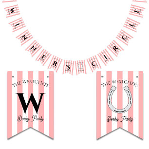 Gepersonaliseerde Winner's Circle Cabana Stripe De Vlaggetjes